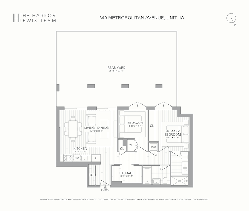 Floorplan for 340 Metropolitan Avenue, 1A