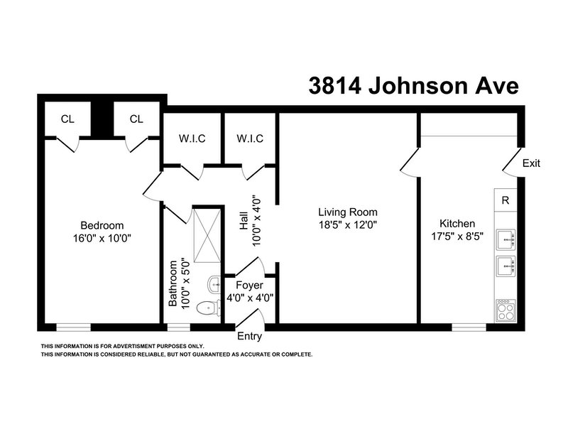 Floorplan for 3814 Johnson Avenue