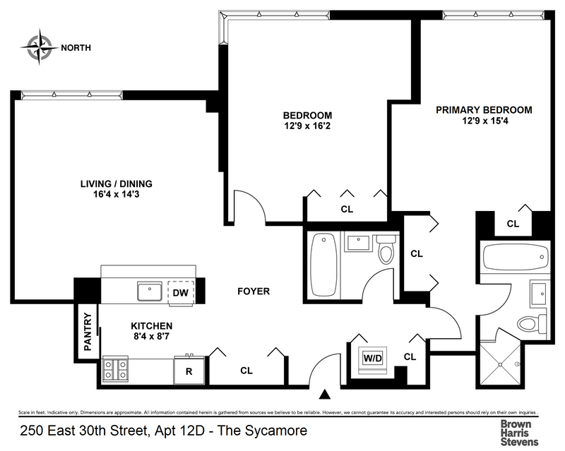 Floorplan for 250 East 30th Street, 12D