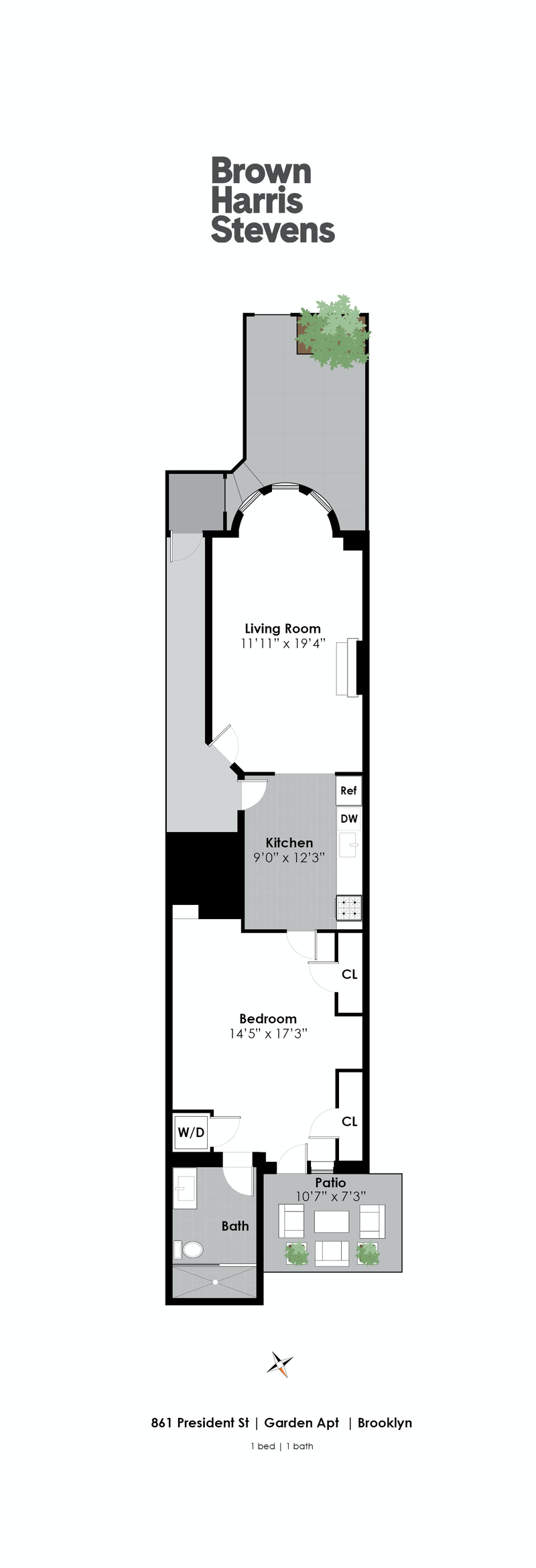 Floorplan for 861 President Street, 1