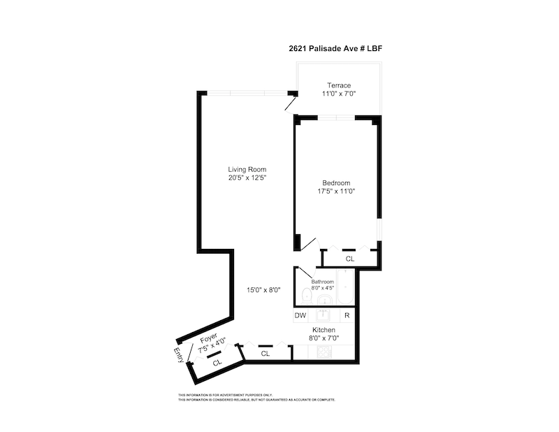 Floorplan for 2621 Palisade Avenue, 1F