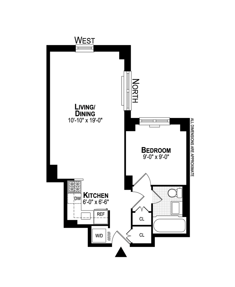 Floorplan for 180 West Houston Street, 3C
