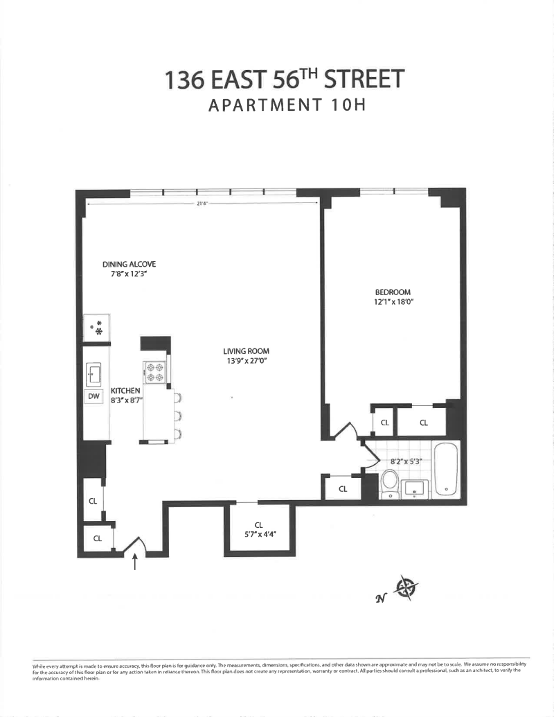 Floorplan for 136 East 56th Street, 10H