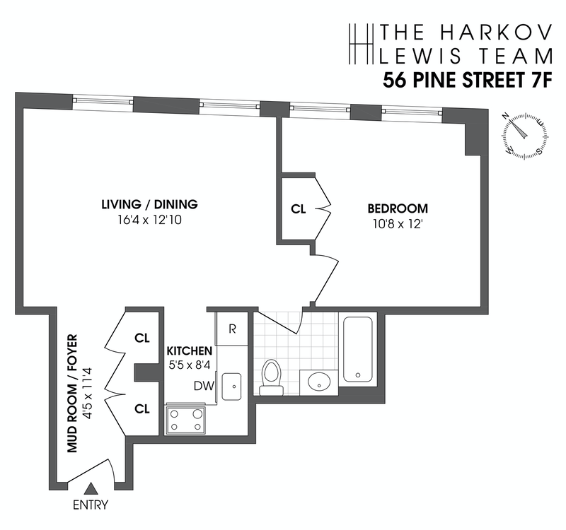 Floorplan for 56 Pine Street, 7F