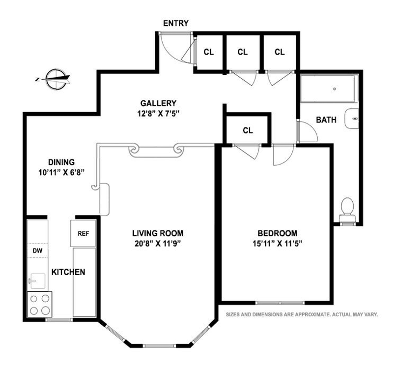 Floorplan for 76 -36 113th St, 6V