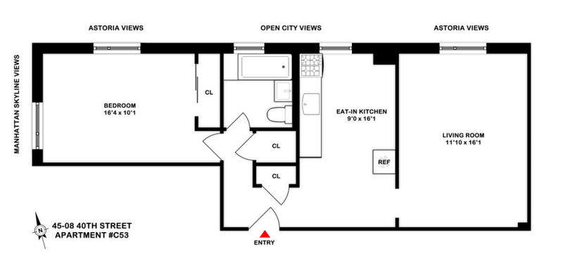 Floorplan for 45 -08 40th Street, C53