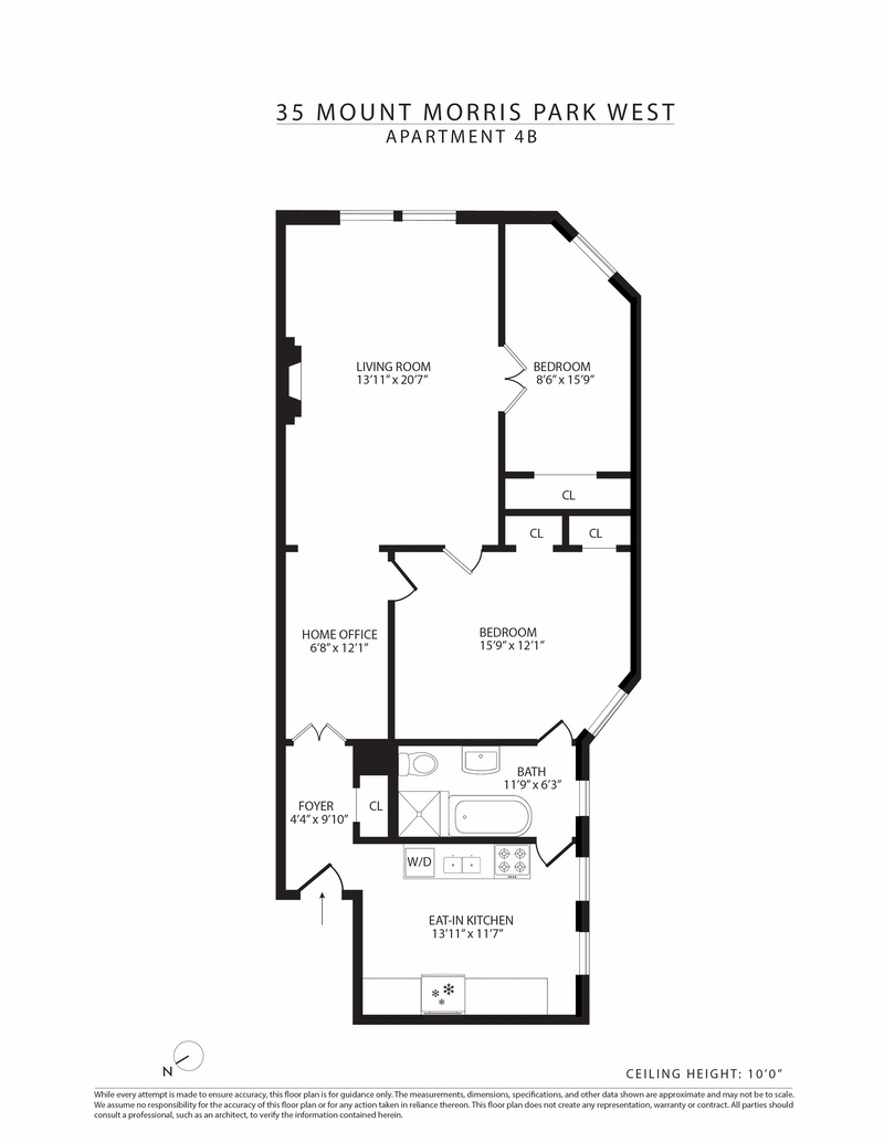 Floorplan for 35 Mt Morris Park West, 4B