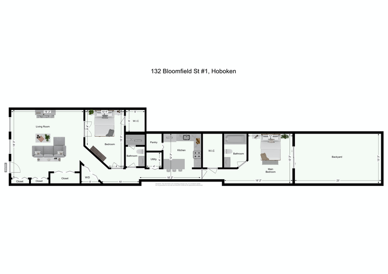 Floorplan for 132 Bloomfield St, 1