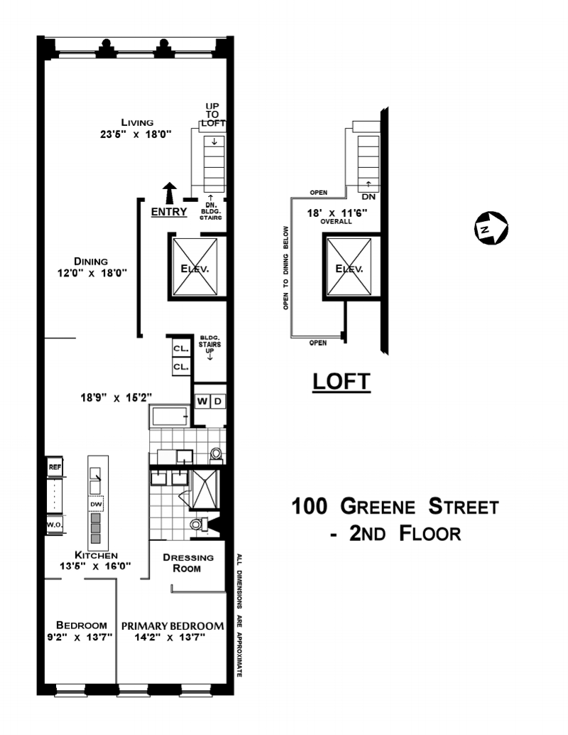 Floorplan for 100 Greene Street, 2
