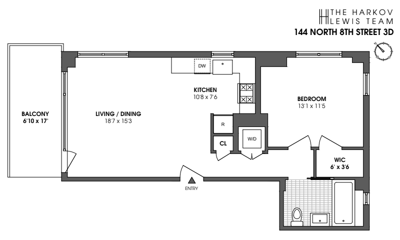Floorplan for 144 North 8th Street, 3D