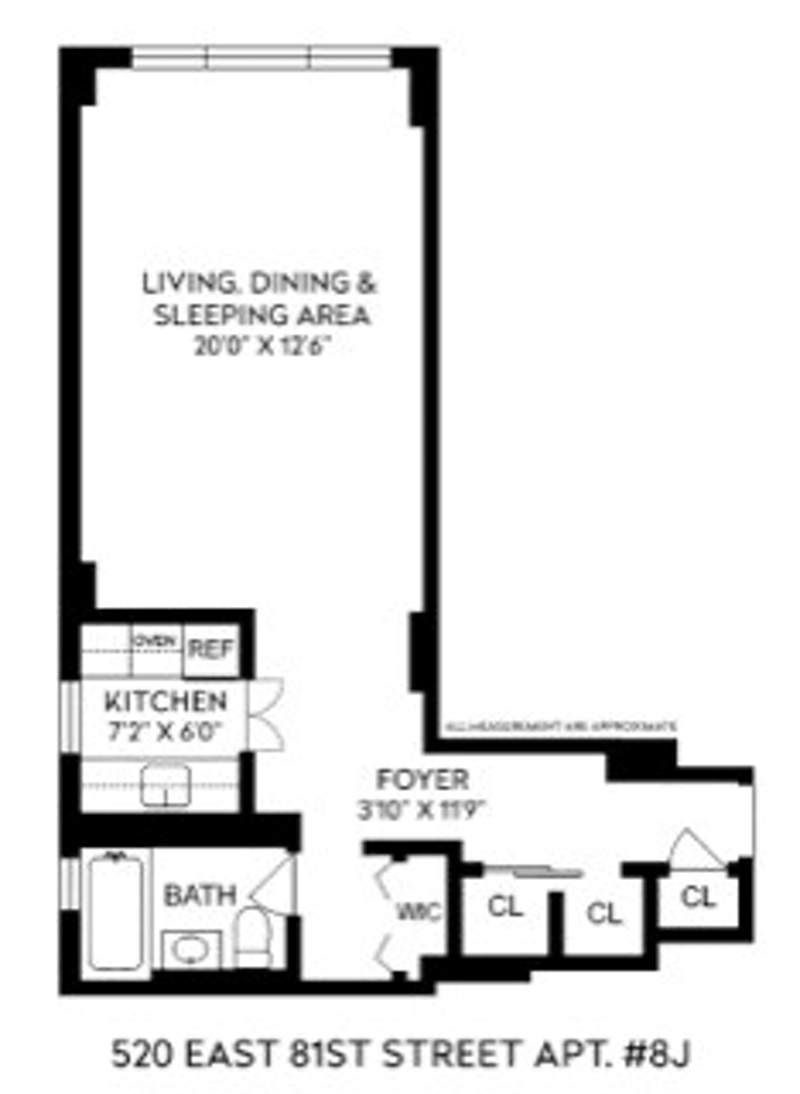 Floorplan for 520 East 81st Street, 8J