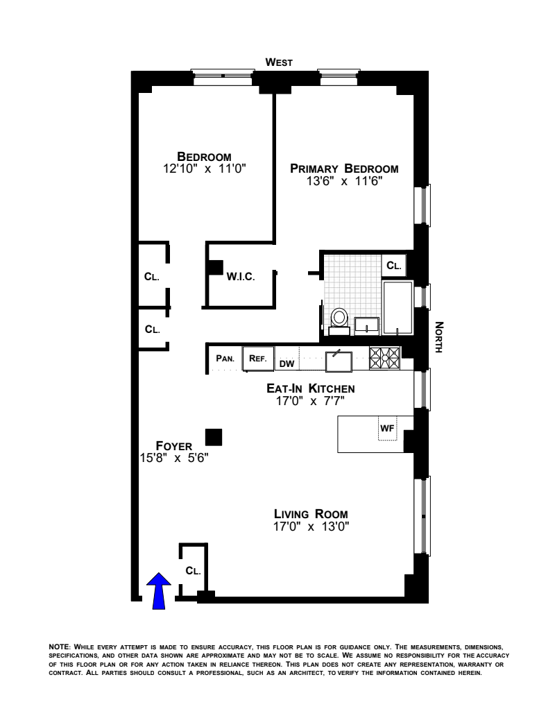 Floorplan for 500 Grand Street, C2B