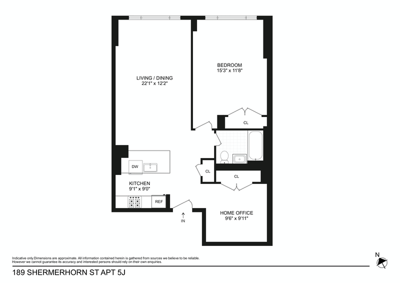 Floorplan for 189 Schermerhorn Street, 5J