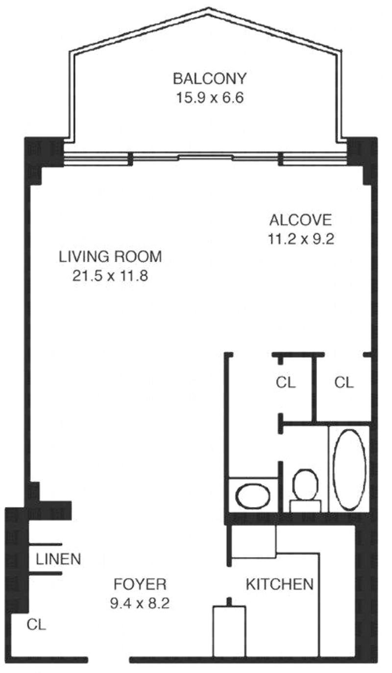 Floorplan for 300 East 40th Street, 8F
