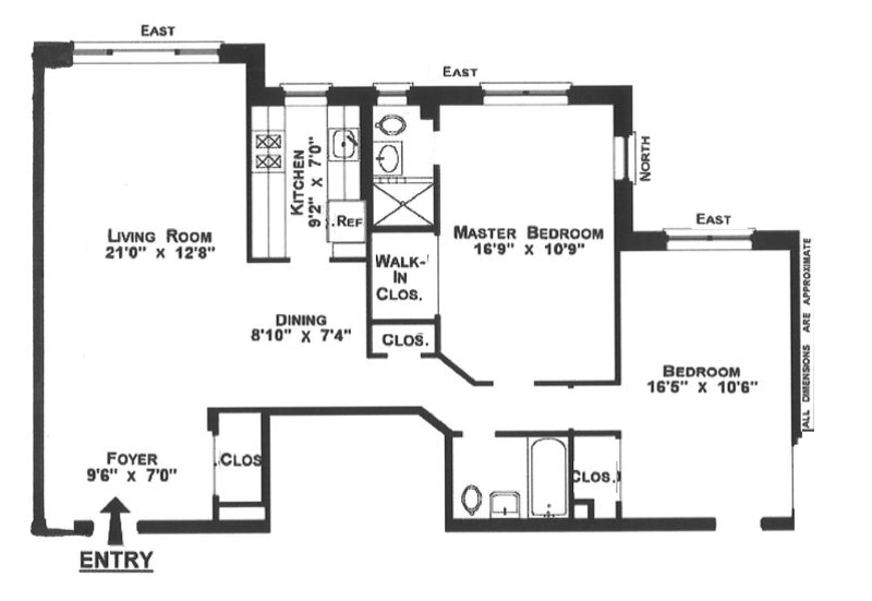 Floorplan for 3850 Hudson Manor Terrace, 1DE