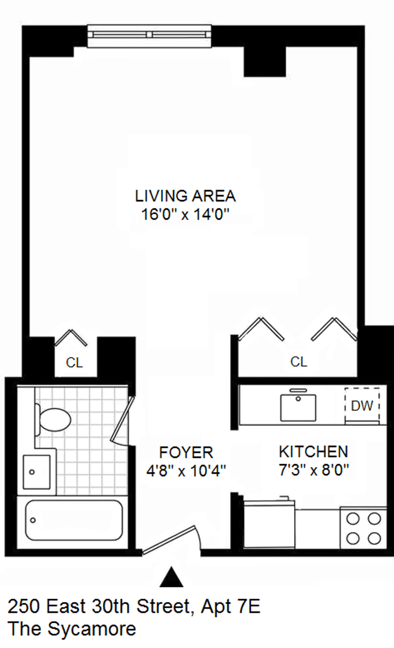 Floorplan for 250 East 30th Street, 7E