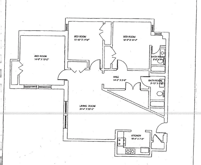 Floorplan for 501 Adams St, 1C