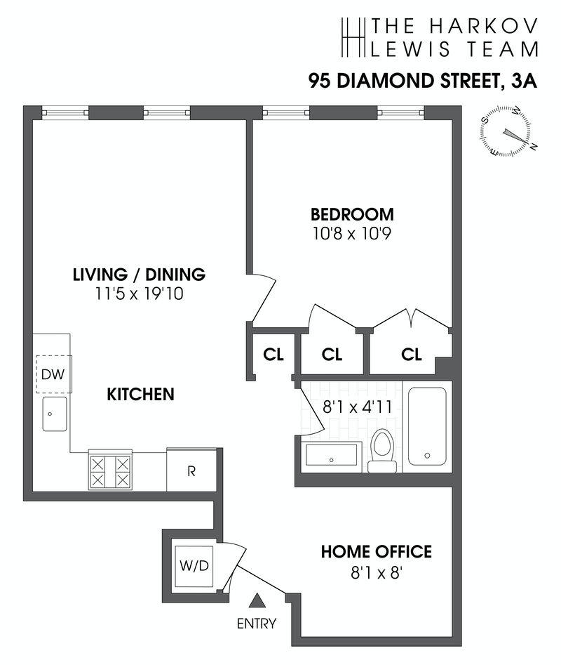 Floorplan for 95 Diamond Street, 3A