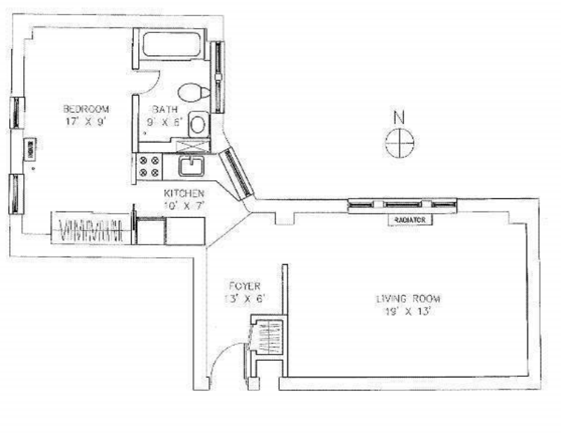Floorplan for 545 West 111th Street, 3M