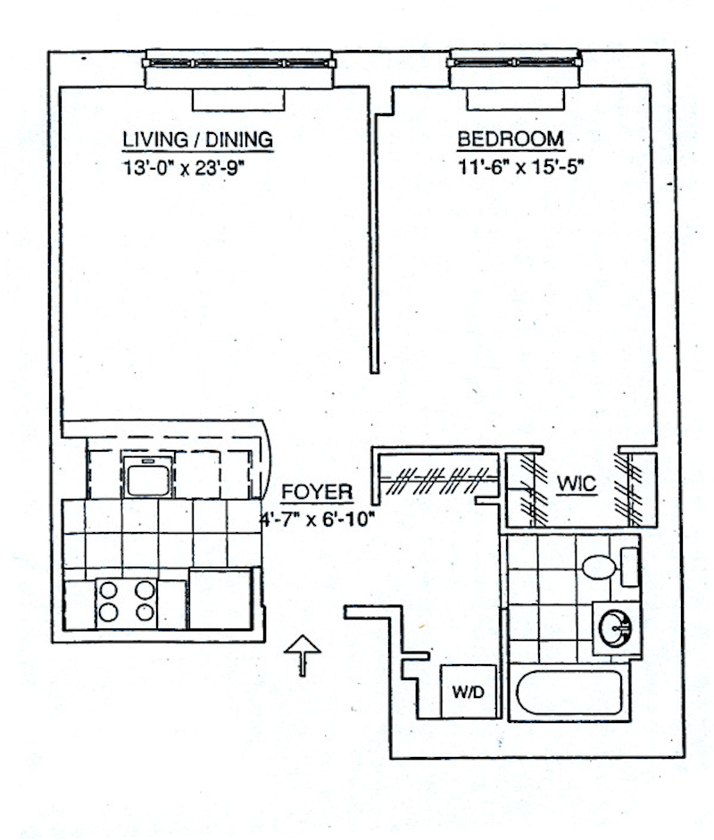 Floorplan for 555 West 23rd Street, S5C