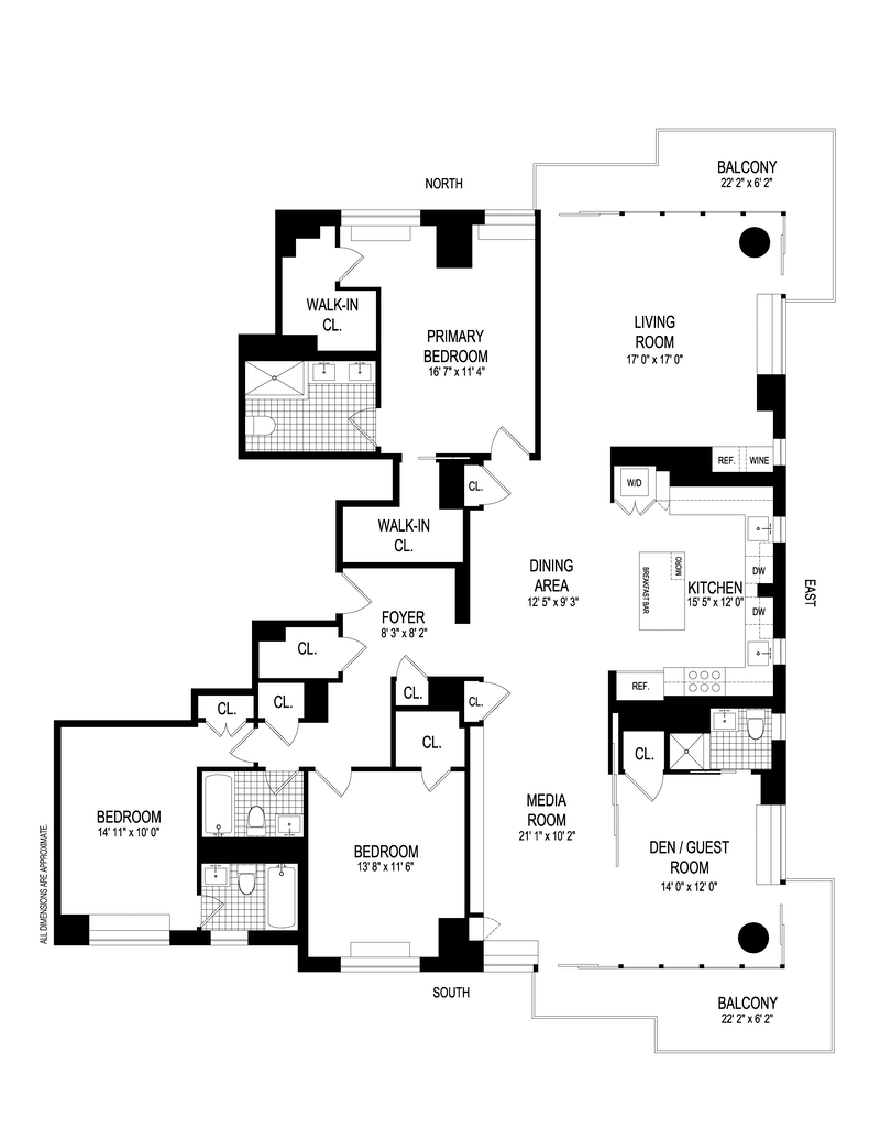 Floorplan for 161 West 61st Street, 29FG