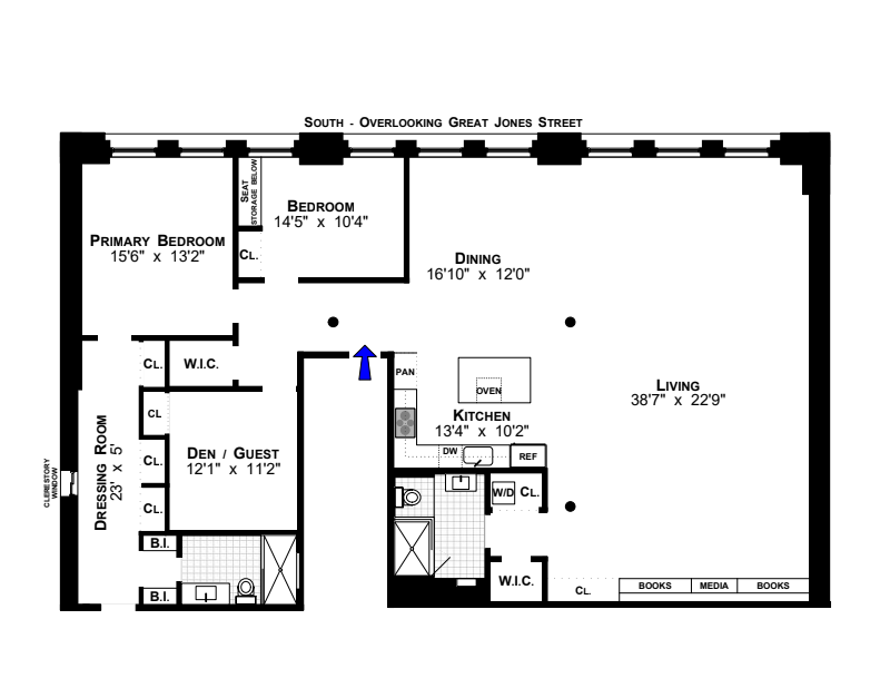 Floorplan for 48 Great Jones Street, 3F