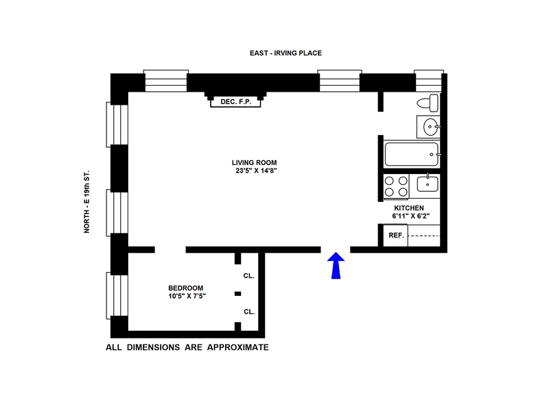 Floorplan for 77 Irving Place, 3B