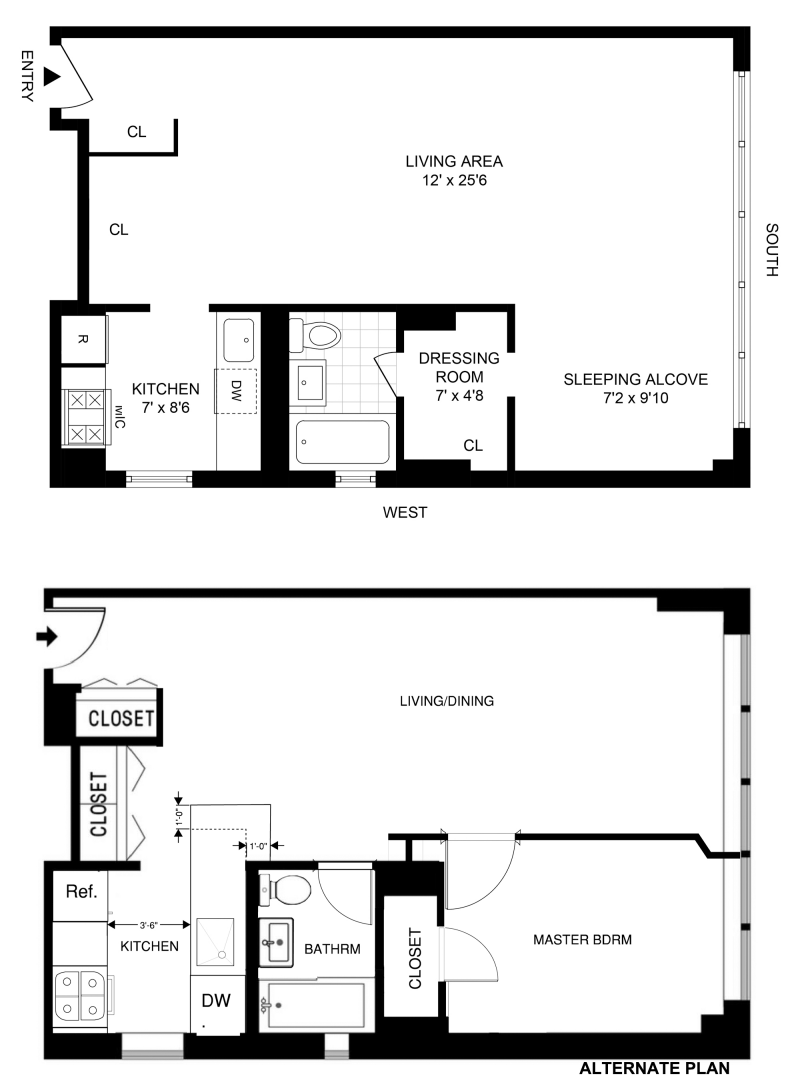 Floorplan for 330 Third Avenue, 6J