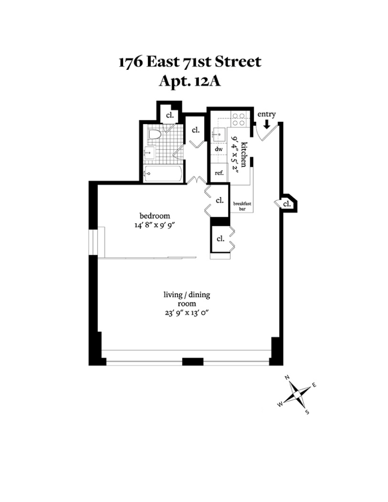 Floorplan for 176 East 71st Street, 12A
