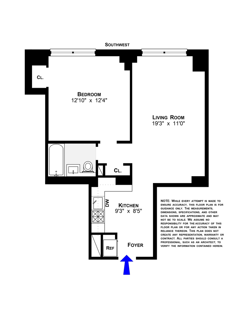 Floorplan for 475 F D R Drive, L203