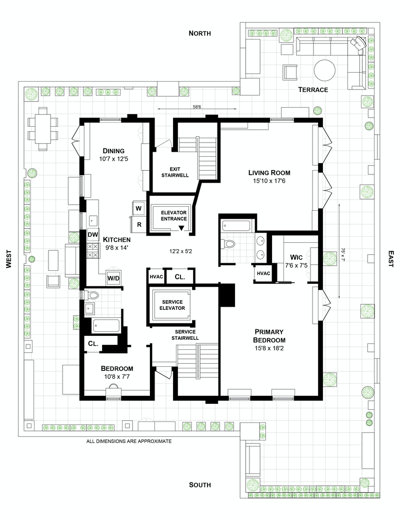 Floorplan for 595 West End Avenue, PH