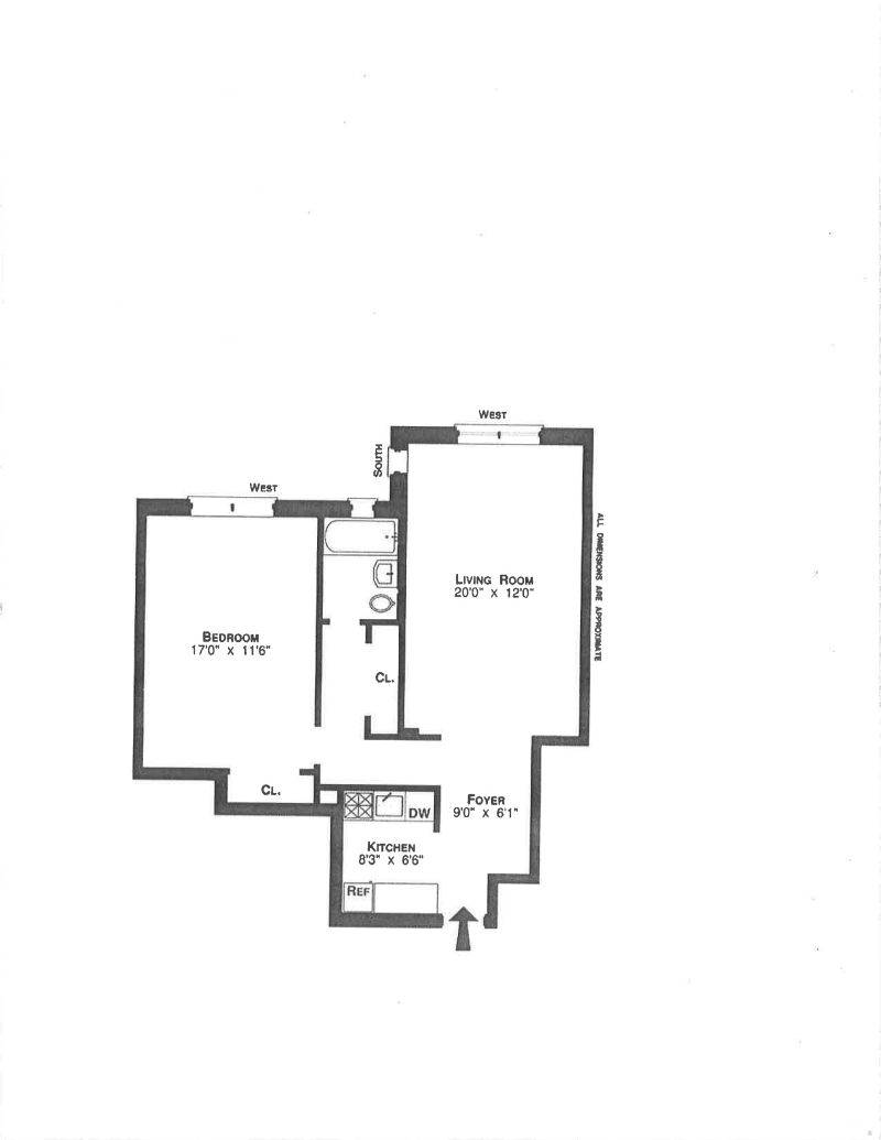 Floorplan for 100 Bank Street, 2A