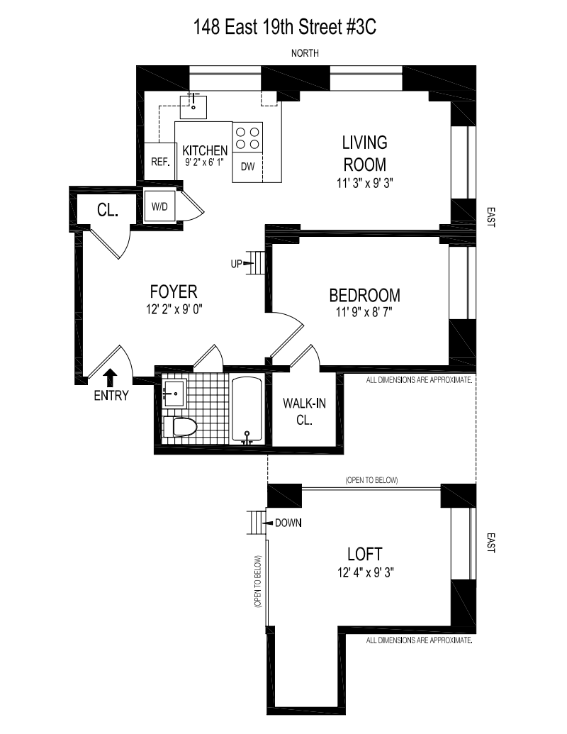Floorplan for 148 East 19th Street, 3C