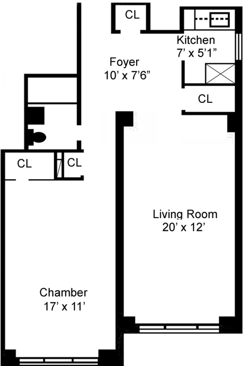 Floorplan for 435 East 77th Street, 10C