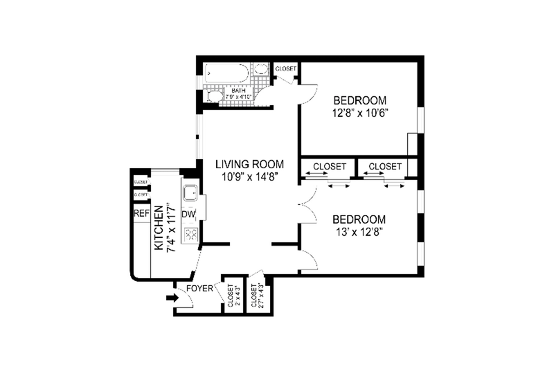 Floorplan for 1 -3  Minetta St, 6E