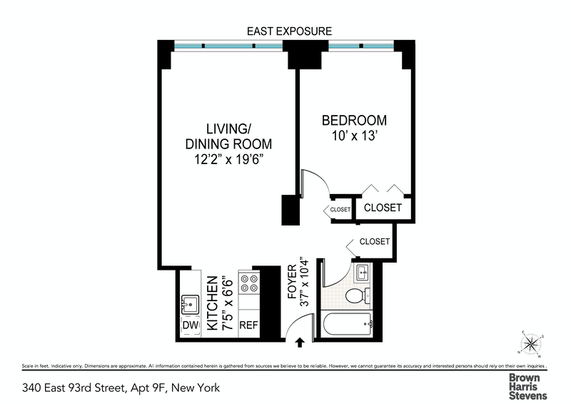 Floorplan for 340 East 93rd Street, 9F
