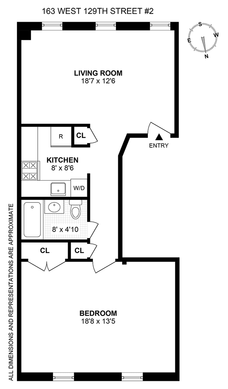 Floorplan for 163 West 129th Street