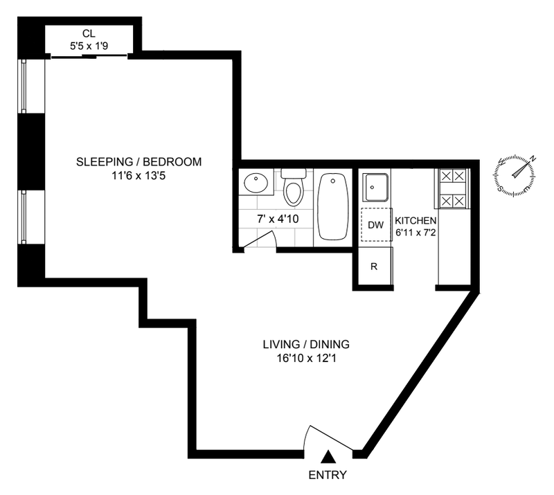 Floorplan for 32 West 40th Street, 4A