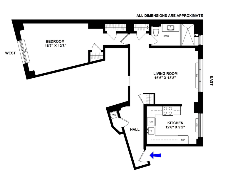 Floorplan for 215 West 75th Street, 5H