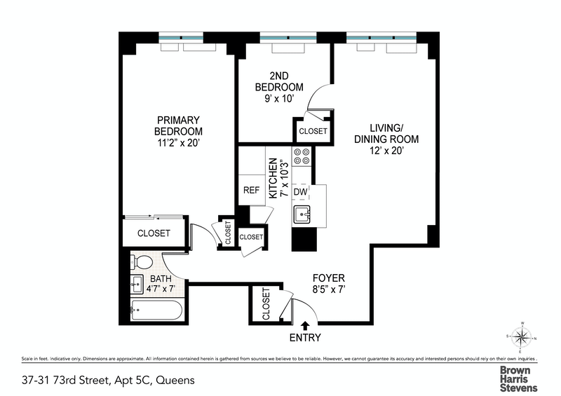 Floorplan for 3731 73rd Street, 5C