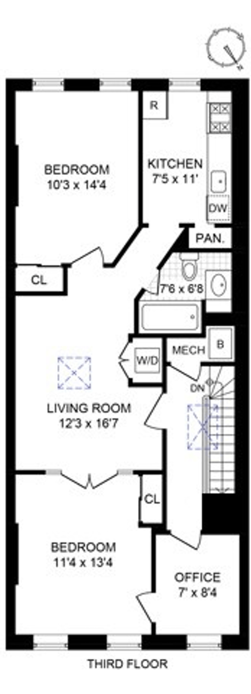 Floorplan for 143 16th Street, 3