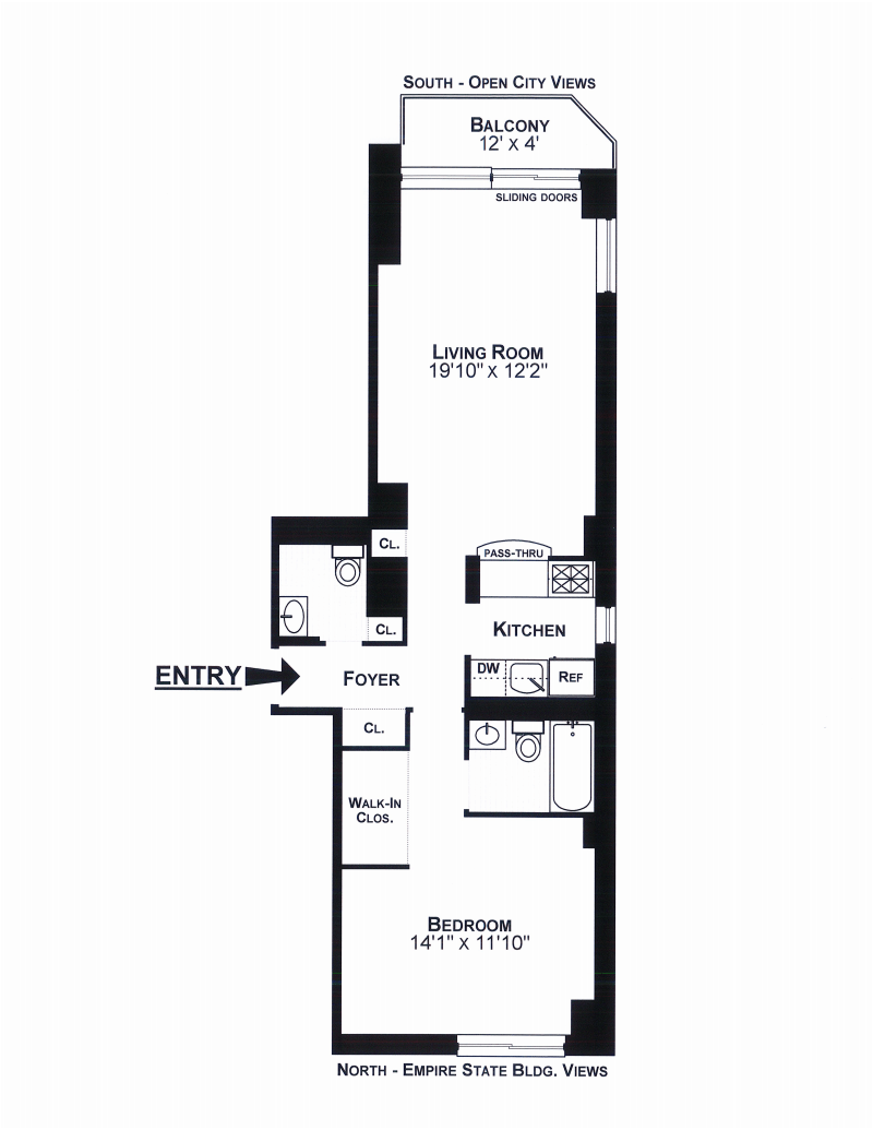 Floorplan for 50 Lexington Avenue, 16H