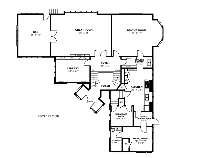 Floorplan for 4680 Fieldston Road