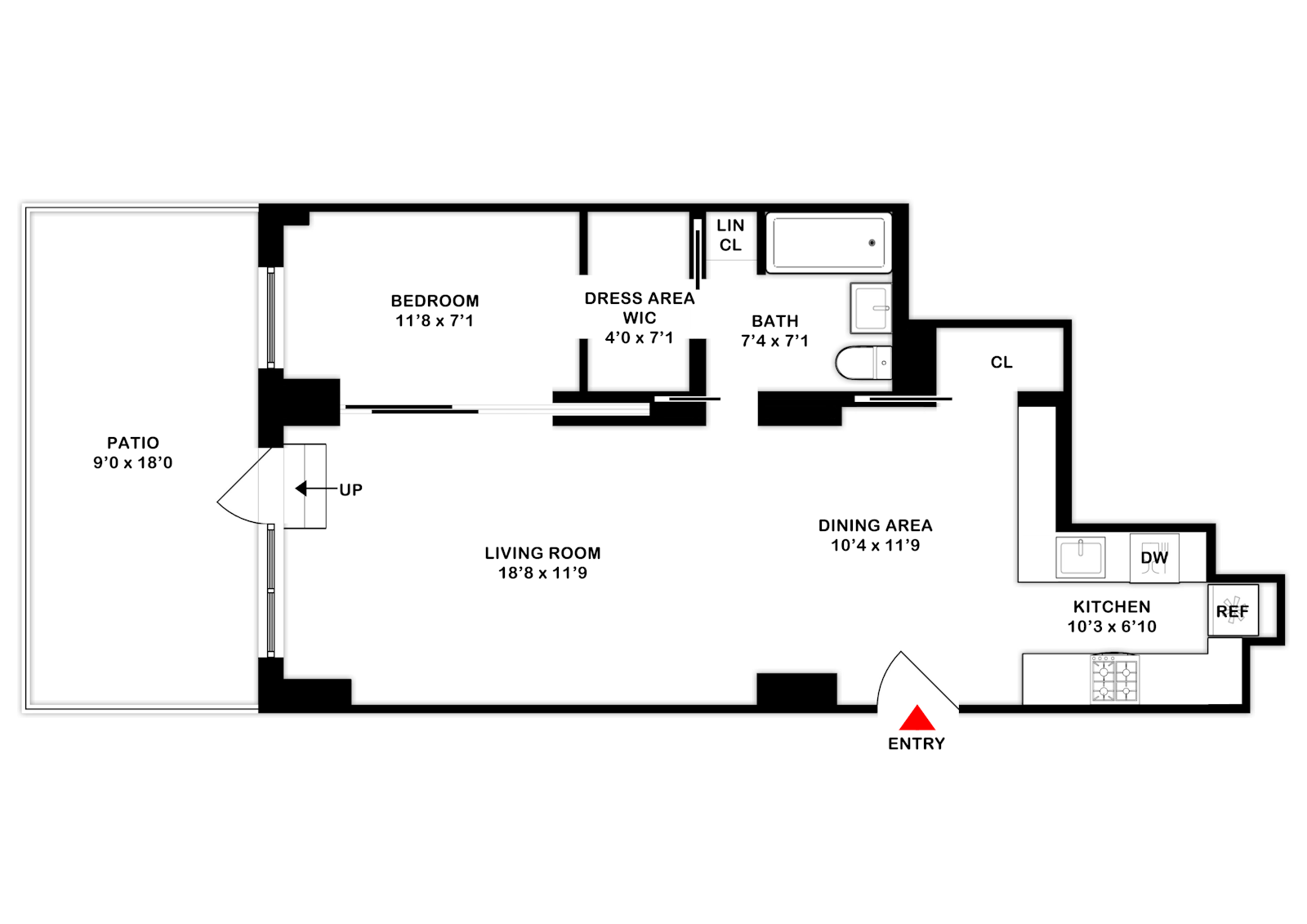 Floorplan for 77 Seventh Avenue, 2C