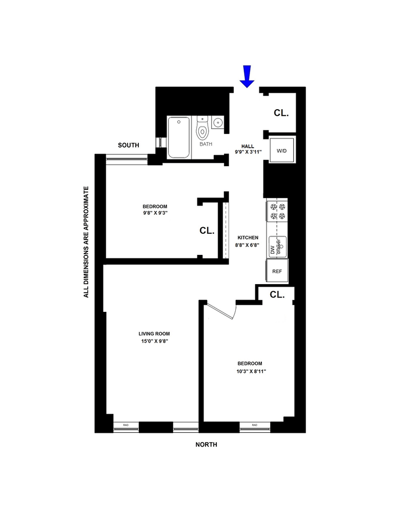 Floorplan for 349 East 58th Street, 4R