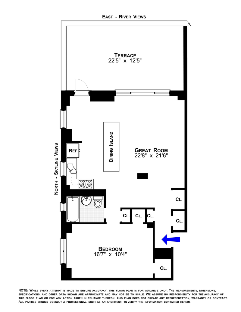 Floorplan for 473 FDR Drive