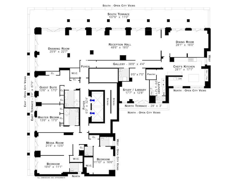 Floorplan for 351 East 51st Street, PH1