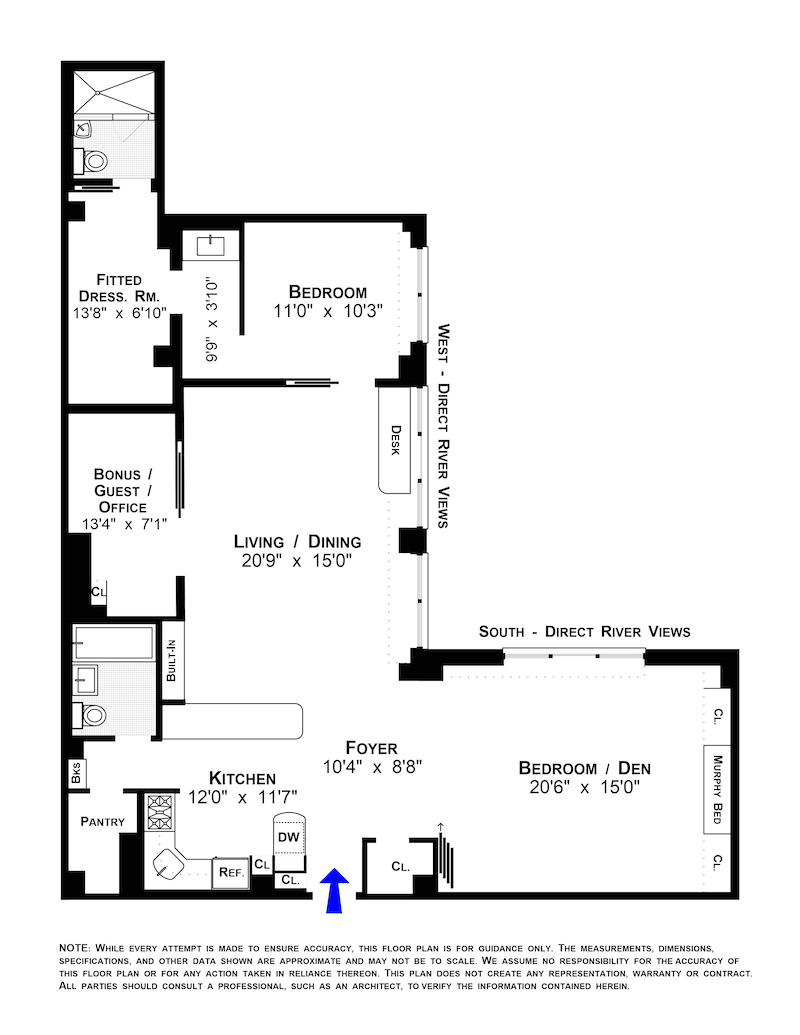 Floorplan for 11 Riverside Drive, 10GHW
