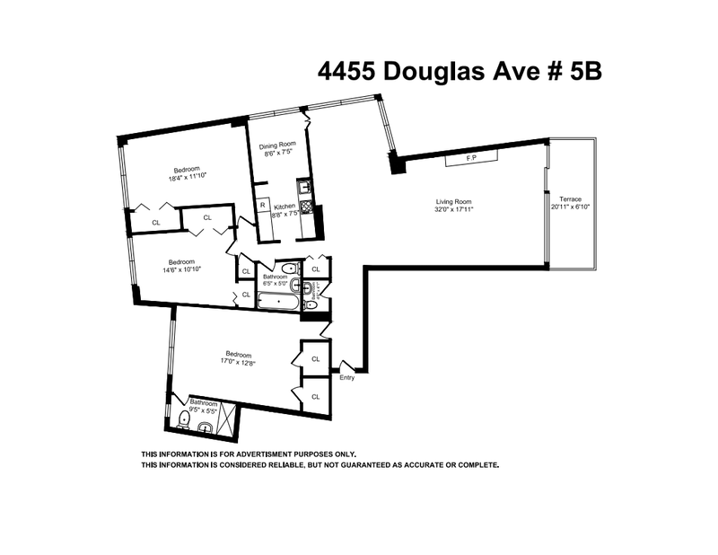 Floorplan for 4455 Douglas Avenue, 5B