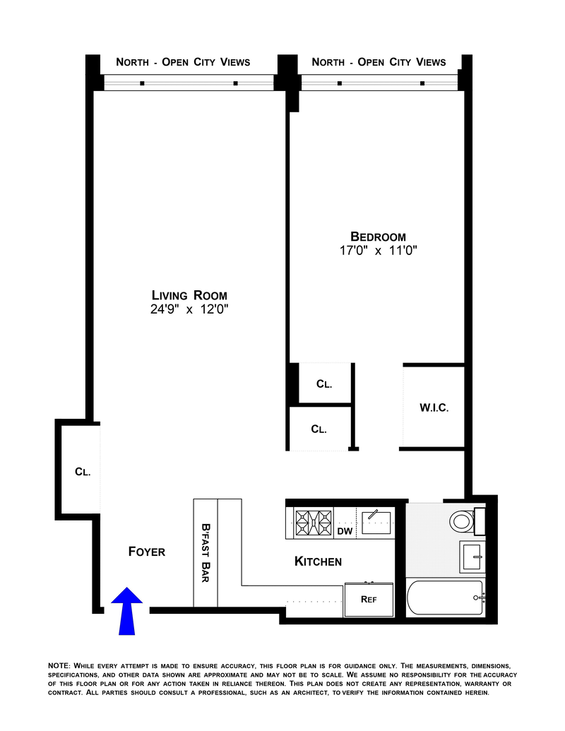 Floorplan for 333 East 14th Street, 16C